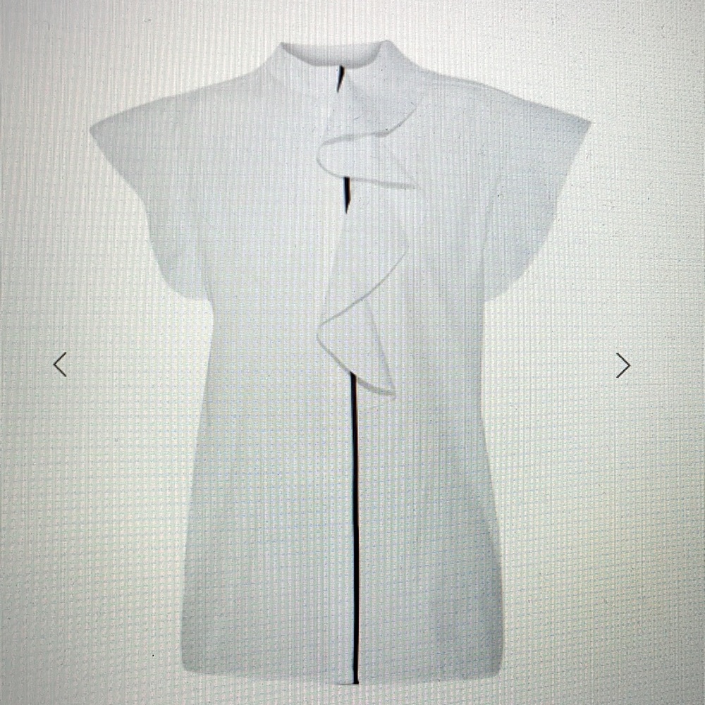 Victoria, Victoria Beckham Ruffled Cotton Poplin Blouse
